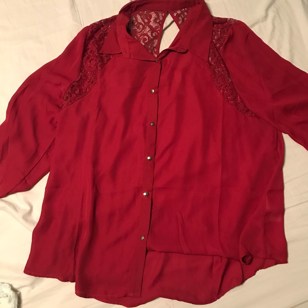 Red dress shirt